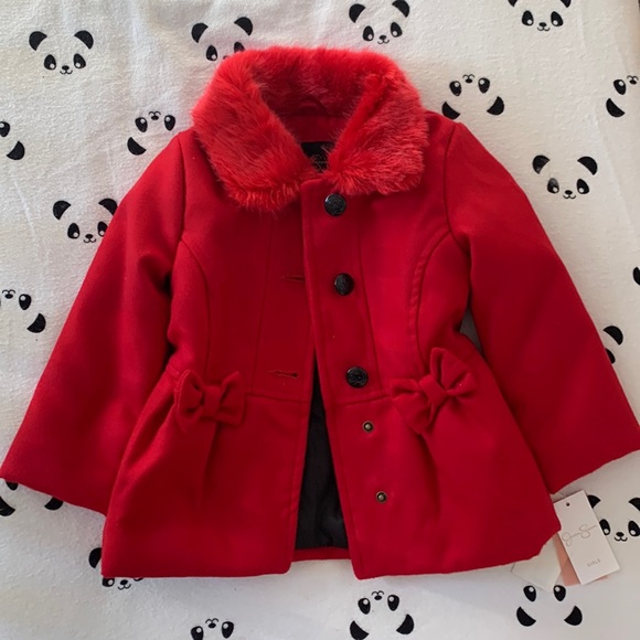 Jessica Simpson Sweet Red Toddler Jacket Overcoat Size 2 NWT - Picture 4 of 5